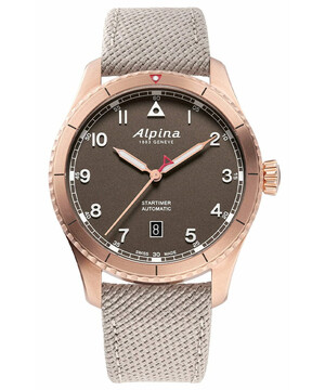 Męski zegarek na gumowym pasku Alpina Startimer Pilot
