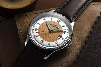 Zegarek Delbana Rotonda z automatycznym mechanizmem na skórzanym pasku