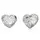 Srebrne kolczyki serca z cyrkoniami stal chirurgiczna Guess