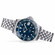 Niebieski pierścień ceramiczny w zegarku Davosa Ternos Medium Automatic 166.195.04