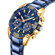 Zegarek męski na niebieskiej bransolecie.