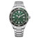 Zegarek nurkowy damski z zieloną tarczą