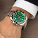 Sportowy zegarek męski z zieloną tarczą Festina Swiss Made