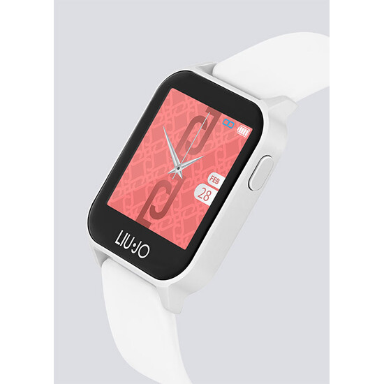 Stylowy zegarek dotykowy na białym pasku Liu Jo SWLJ014.