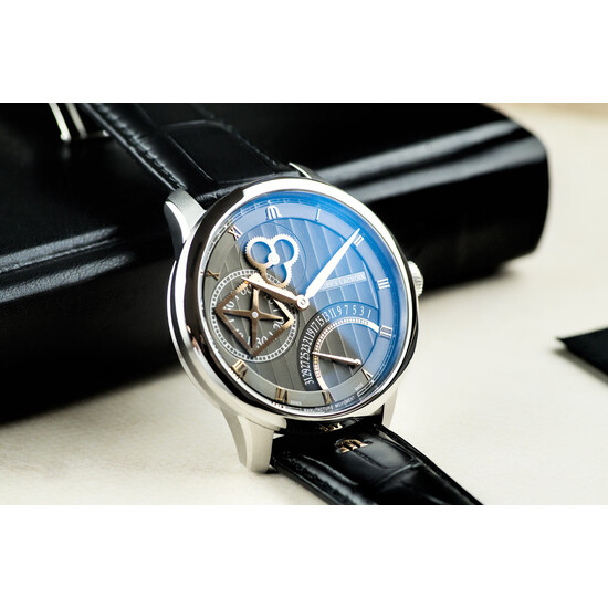 Maurice Lacroix Masterpiece Square Wheel Retrograde tarcza