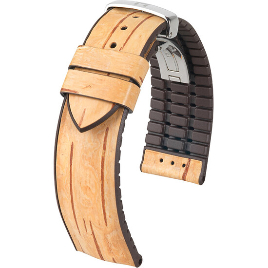 Pasek do zegarka Hirsch Birch rozmiar 22 mm kolor beżowy