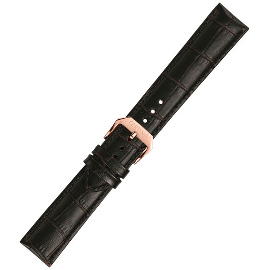 Pasek Certina C600021030 w kolorze brązowym ze złoconą klamerką, szerokość 20 mm