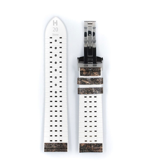 Pasek Hirsch Stone 20 mm szary spód