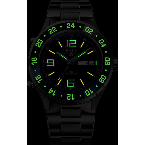 Ball Roadmaster Marine GMT podświetlenie zegarka