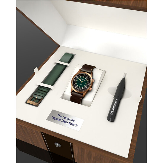 Longines Legend Diver Watch Bronze L3.774.1.50.2 sprzedawany w zestawie