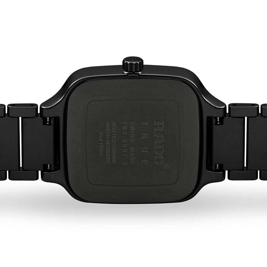 Rado True Square Automatic tytanowy dekiel w kolorze czarnym