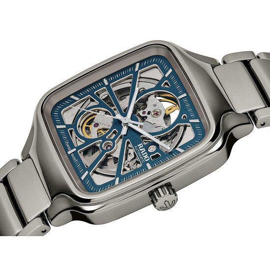 Rado True Square Open Heart R27083202 niebieska tarczaRado True Square Open Heart R27083202