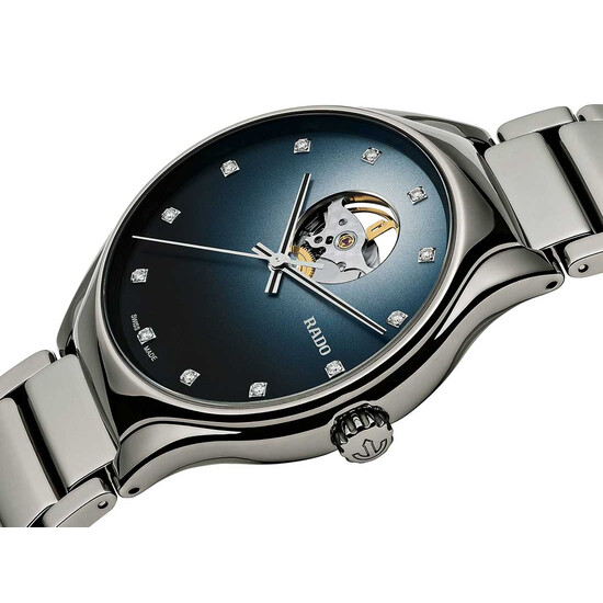 Rado True Secret Automatic R27108732 niebieska tarcza z diamentami