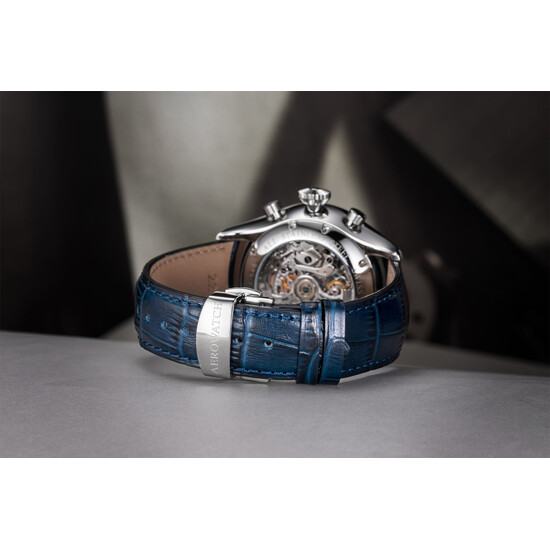 Aerowatch Les Grandes Classiques Automatic Anniversary Skeleton 61989 AA04 SQ zegarek elegancki.