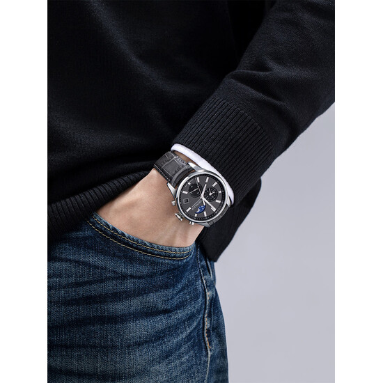 Aerowatch Les Grandes Classiques Moon Phase 78990 AA01 zegarek klasyczny.