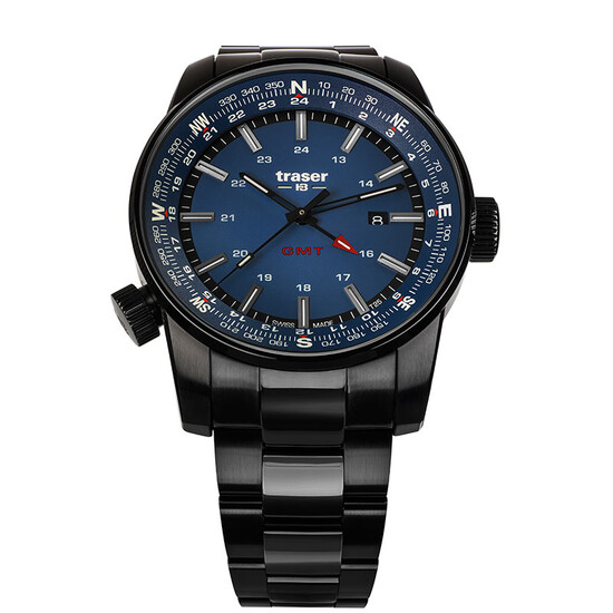 traser P68 Pathfinder GMT Blue 109524 zegarek taktyczny.