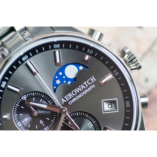 Aerowatch Les Grandes Classiques Moon Phase 78990 AA01 M fazy księżyca