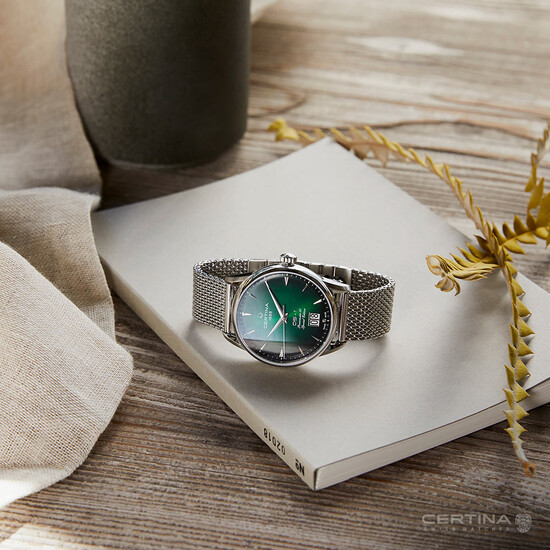 Certina DS-1 Nivachron™ Big Date 60th Anniversary C029.426.11.091.60 zegarek na bransolecie.