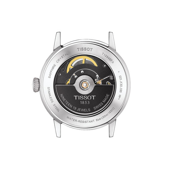 Tissot Classic Dream Swissmatic T129.407.11.051.00 przeszklony dekiel.