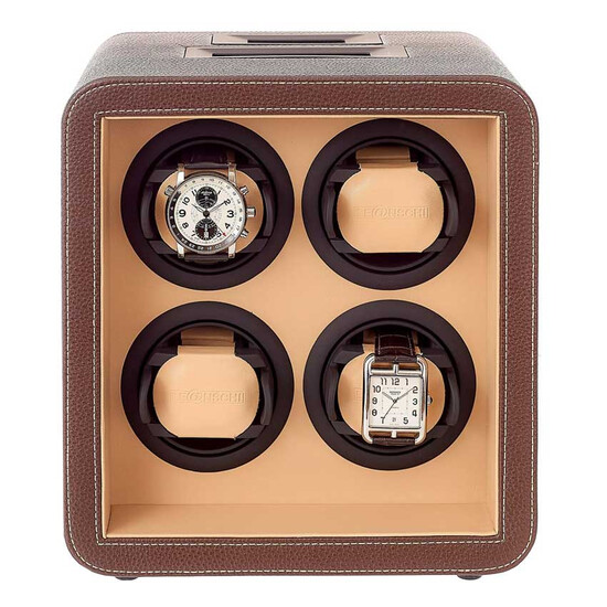 Rotomat na 4 zegarki Leanschi WM04-CHOC kolor brązowy