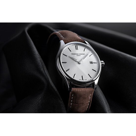 Frederique Constant Classics Quartz FC-220SS5B6 srebrna tarcza