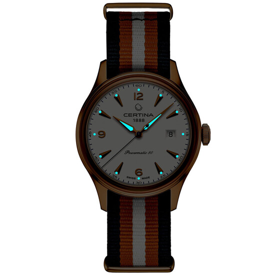 Podświetlenie w zegarku Certina DS Powermatic 80