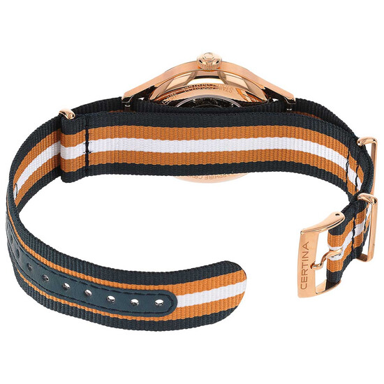 Tekstylny pasek NATO w kolorze niebieskim pomarańczowym i białym