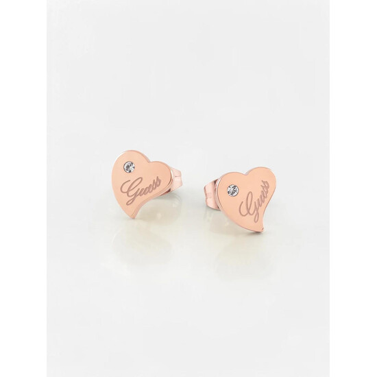 Kolczyki w kształcie serca Guess.