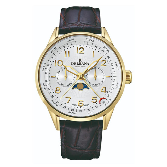 Delbana Retro Moonphase 42601.646.6.064 zegarek męski z fazami Księżyca.