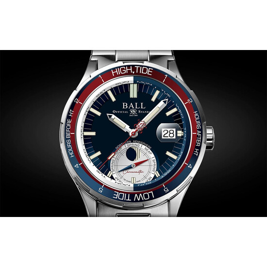 Zegarek z fazami Księżyca Ball Roadmaster Ocean Explorer DM3120C-SCJ-BE Limited Edition.