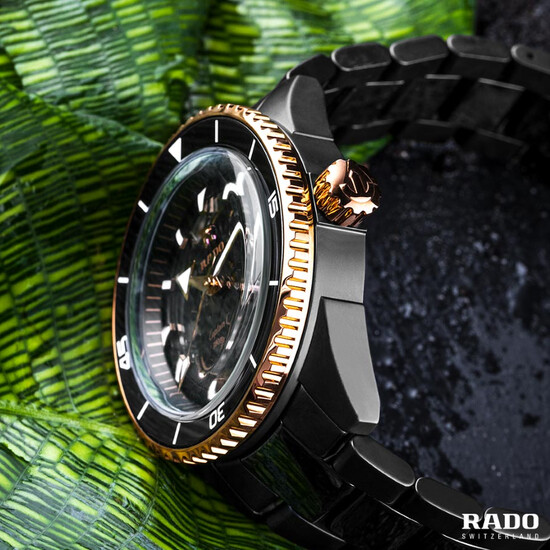 Czarny zegarek męski Rado.