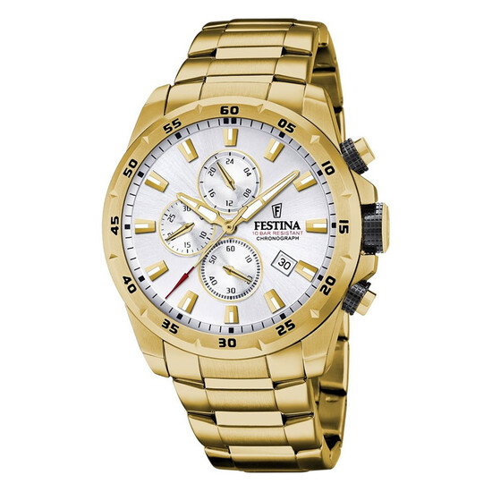 Festina Chrono Sport F20541/1 sportowy pozłacany zegarek męski.