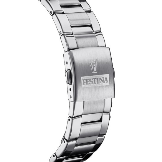Stalowe zapięcie z logo Festina.