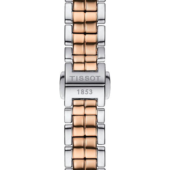 Zegarek damski srebrno-złoty Tissot.