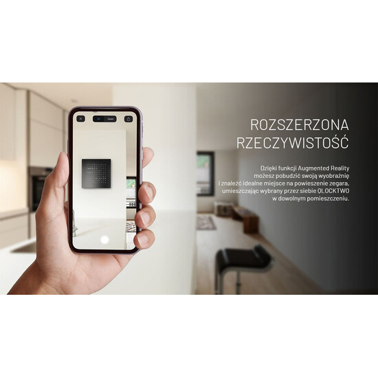 Qlocktwo aplikacja z funkcją Augmented Reality do symulacji wyboru miejsca do powieszenia