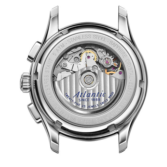 Zegarek z przezroczystym deklem Atlantic.