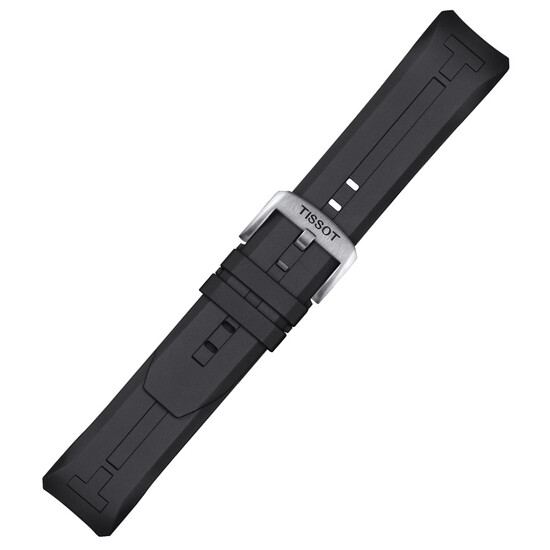 Czarny, wodoodporny pasek gumowy do zegarków Tissot T-Touch Connect Solar