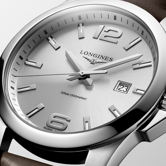 Zegarek męski Longines Conquest L3.760.4.76.5, Wersja: brązowa 