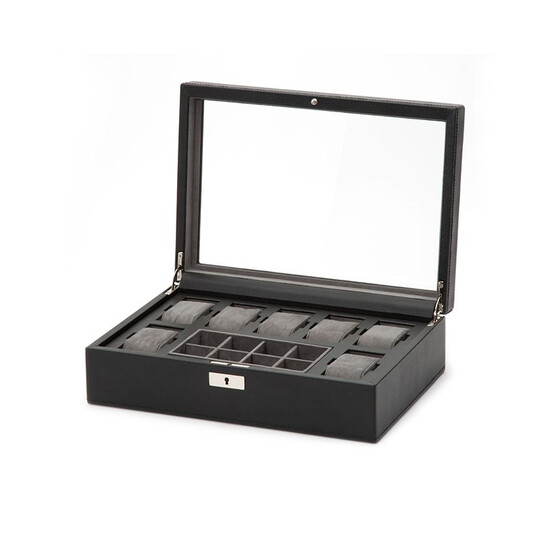 Pudełko na zegarki i spinki do mankietów.