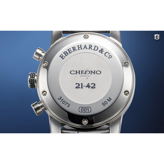 Zakręcany dekiel w zegarku Eberhard Chrono 4 21-42 31073.04 CN CA99
