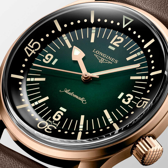 Zegarek męski Longines Legend Diver Watch Bronze L3.774.1.50.2, Wersja: zielona , 2 image