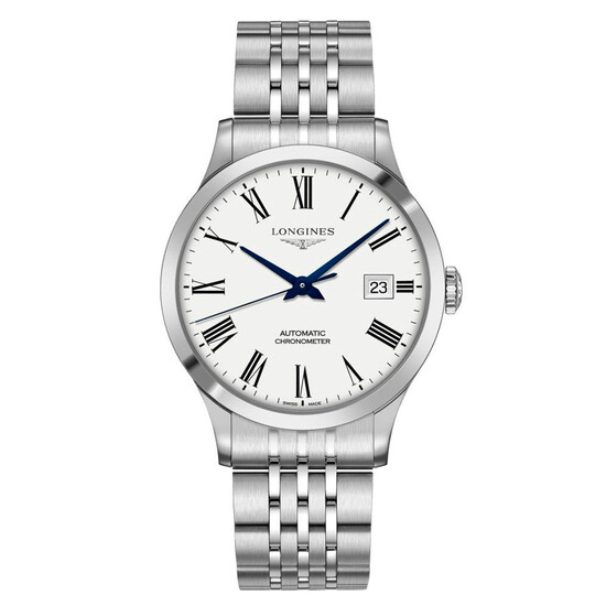 Zegarek Longines Record L2.821.4.11.6 na stalowej bransolecie
