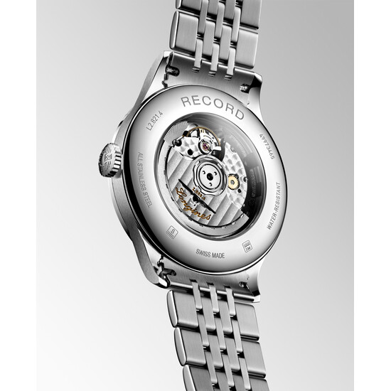 Transparentny dekiel zegarka Longines Record L2.821.4.72.6