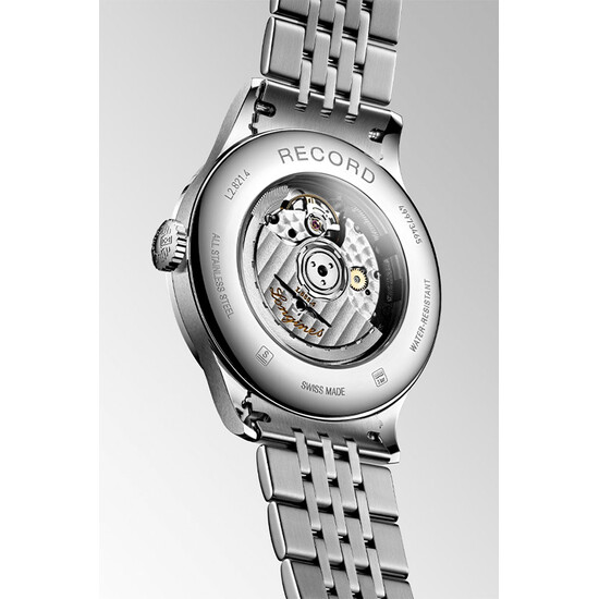 Transparentny dekiel zegarka Longines Record L2.821.4.96.6