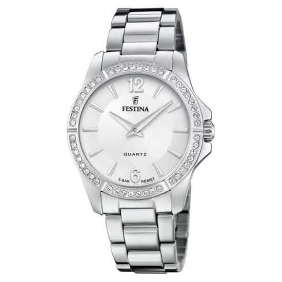 Festina Mademoiselle F20593/1 stylowy zegarek damski z kryształkami