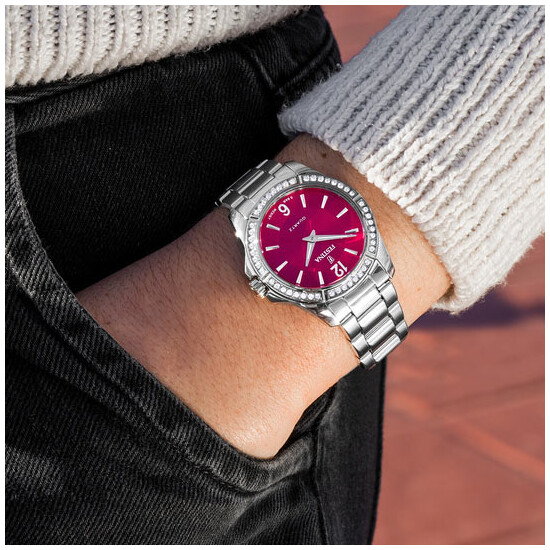 Zegarek damski z kryształkami na bransolecie Festina Mademoiselle