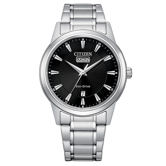 Klasyczny zegarek Citizen AW0100-86EC z czarną tarczą