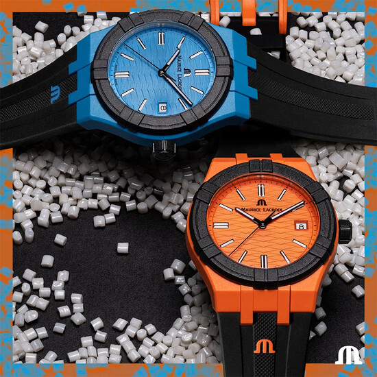 Maurice Lacroix Aikon Tide zegarki z kopertą z ekologicznego tworzywa.