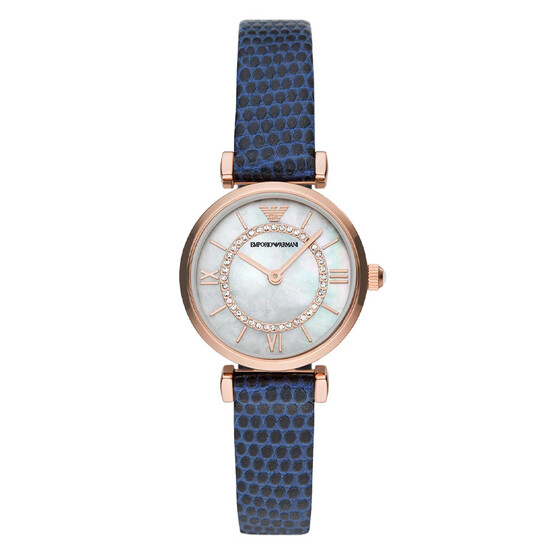 Modowy zegarek z cyrkoniami Emporio Armani Gianni T-Bar AR11468