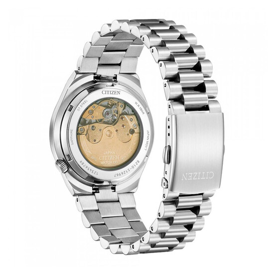 Przeszklony dekiel w zegarku Citizen Mechanical